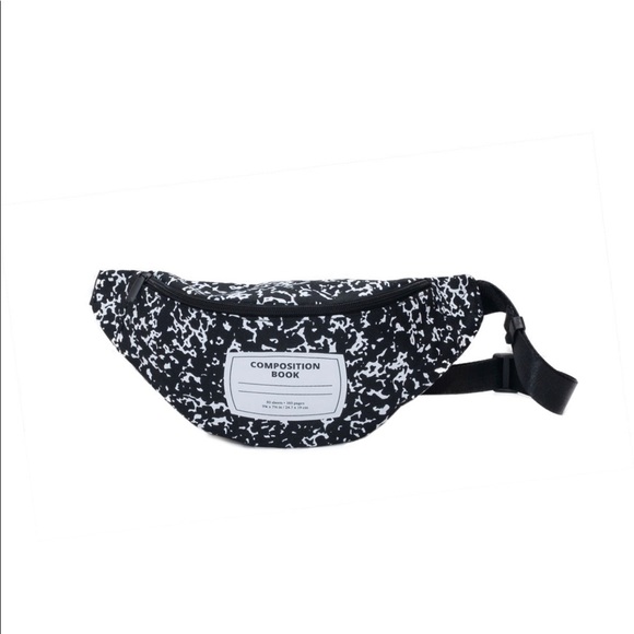 Composition Notebook Black And White Hip Cool Hipster Fanny Pack School New - Picture 6 of 8